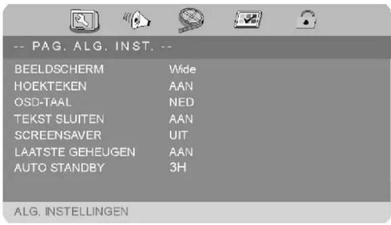 Autovision AV1101 - Menu PAG. ALG. INST. (SETUP 22) - 1