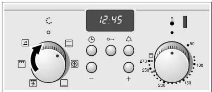Junker JB23UK52 - Setting the type of heating and temperature - 1