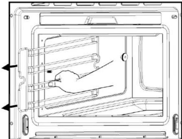 BERTAZZONI F45CONVAPX - Décrocher les supports latéraux - 3