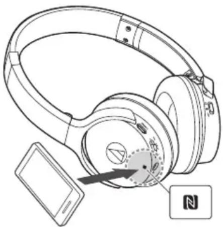 AUDIO TECHNICA SonicFuel ATHAR3BT - Emparelhar um disposativo Bluetooth compatível com NFC - 1