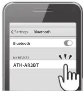 AUDIO TECHNICA SonicFuel ATHAR3BT - Emparejar un dispositivo Bluetooth - 2