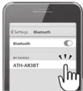 AUDIO TECHNICA SonicFuel ATHAR3BT - Appairage d'un dispositif Bluetooth - 2