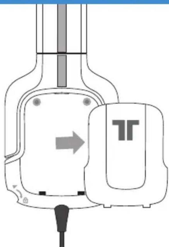 TRITTON Kunai Stereo Gaming Headset - Rimozione delle coperture delle casse - 1