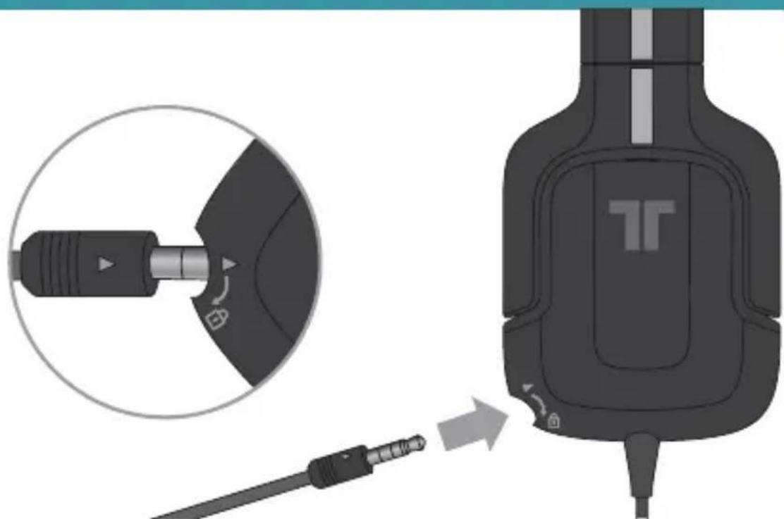 TRITTON Kunai Stereo Headset for Wii U and Nintendo 3DS - Sådan tilkobles mikrofonen - 1