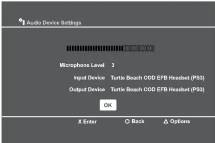 TURTLE BEACH Call of Duty MW3 Earforce Bravo - PS3 Chat Settings / Paramètres de Conversation de PS3 / PS3-Chat-Einstellungen - 1