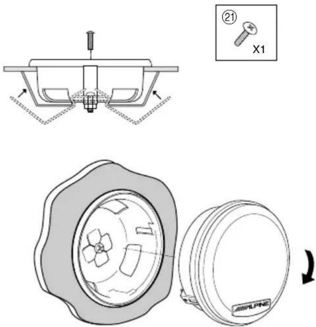ALPINE SPXZ18T - Raccordement des fils d'enceinte - 3