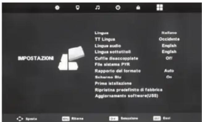 BLAUPUNKT B26C5 - Menu impostazione - 1