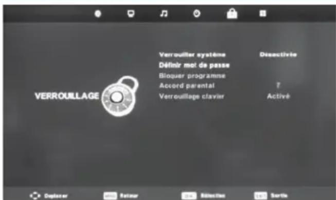 BLAUPUNKT B26C5 - Menu verrouillage - 1