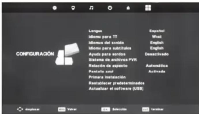 BLAUPUNKT B26C5 - Menu de config guración - 1