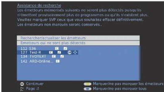 LOEWE Xelos 37 SL - Rechercher/Actualiser les émetteurs – Manipulation de nouveaux émetteurs ou d'émetteurs qui n'ont plus été trouvés - 4