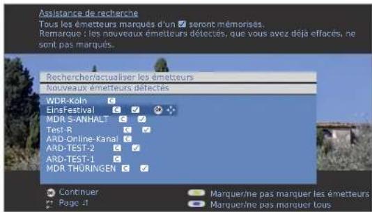 LOEWE Xelos 37 SL - Rechercher/Actualiser les émetteurs – Manipulation de nouveaux émetteurs ou d'émetteurs qui n'ont plus été trouvés - 2
