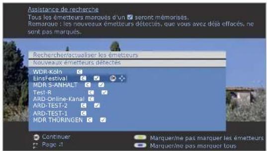 LOEWE Xelos 32 SL - Rechercher/Actualiser les émetteurs - Manipulation de nouveaux émetteurs ou d'émetteurs qui n'ont plus été trouvés - 2