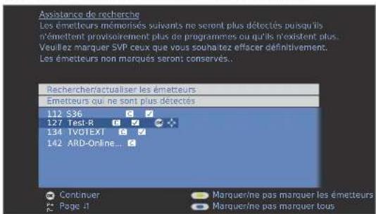 LOEWE Xelos 32 SL - Rechercher/Actualiser les émetteurs - Manipulation de nouveaux émetteurs ou d'émetteurs qui n'ont plus été trouvés - 4
