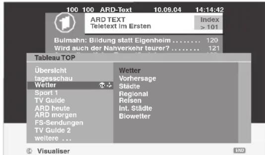 LOEWE Mimo L 20 DVB T - Autres possibilités pour le choix des pages - 4