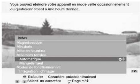 LOEWE MODUS L 42 - Pour choisir une entrée dans l'index : - 5