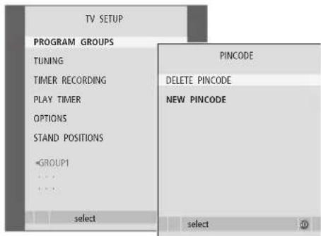 BANG & OLUFSEN Beovision 732 - Pour activer le système de code PIN ... - 1