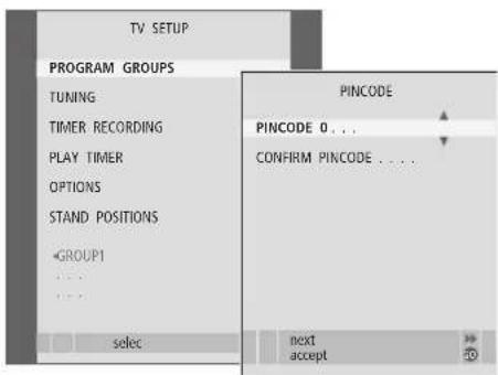 BANG & OLUFSEN Beovision 732 - Activer le système de code PIN - 1