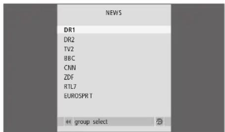 BANG & OLUFSEN Beovision 732 - Déplacer des chaînes à l'intérieur d'un groupe - 1