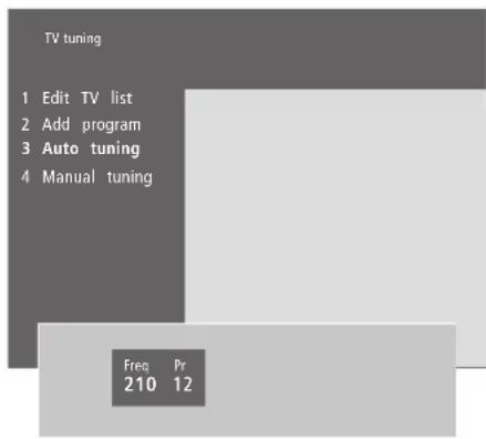 BANG & OLUFSEN Beovision 442 - Trouver des chaînes disponibles - 1
