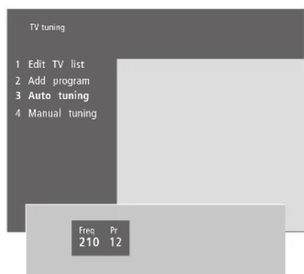 BANG & OLUFSEN Beovision 437 - Trouver des chaînes disponibles - 1