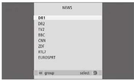 BANG & OLUFSEN Beovision 626 - Déplacement de chaînes dans un groupe - 2
