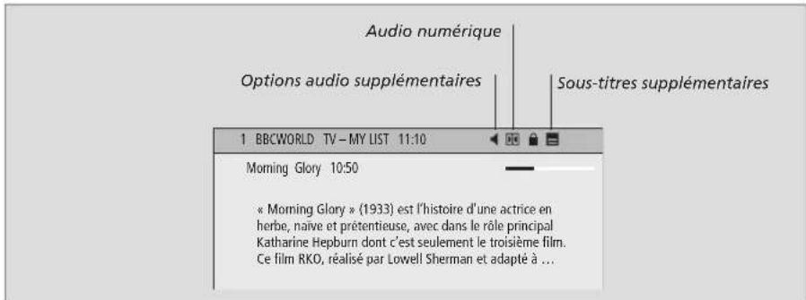 BANG & OLUFSEN DVBTS - Affichage d'informations sur les programmes - 2