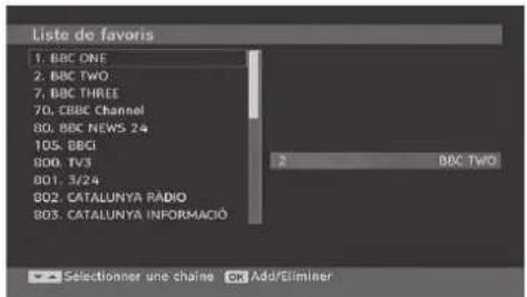 DURABASE 40DB906 - Réglage des chaînes favorites - 1