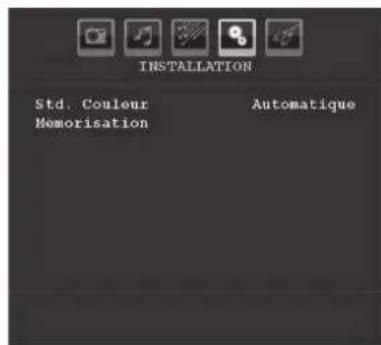 DURABASE 40DB906 - Menu Installation dans les modes AV - 1