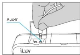 ILUV i398 - Ecoute d'autres apparèels audio en utilisant le port AUX-IN - 2
