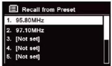 TECHNISAT DigitRadio 580 - Recalling a Preset Station - 1