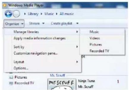 TECHNISAT DigitRadio 580 - Zdiel'anie medii pomocou prehrava Windows Media Player - 1