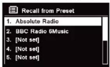 TECHNISAT DigitRadio 580 - Richiamo di una stazione preselezionata - 1
