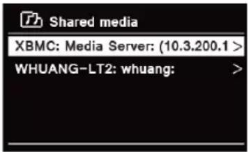 TECHNISAT DigitRadio 580 - Odtwarzanie wspóldzielonych mediow - 2