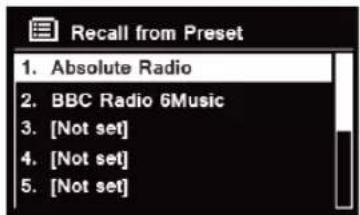 TECHNISAT DigitRadio 580 - Sádan genkaldes en forudindstillet kanal - 1