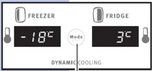 FREEZER -18°C Mode 3°C FRIDGE DYNAMIC COOLING
