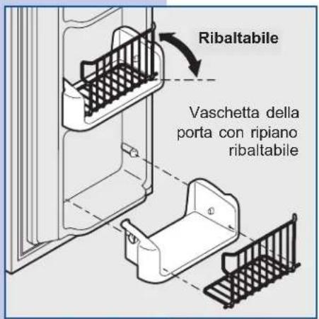 Ribaltabile Vaschetta della porta con ripiano ribaltabile