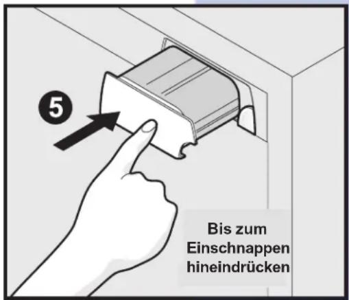 5 Bis zum Einschnappen hineindrücken