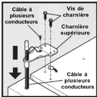 Câble à plusieurs conducteurs Vis de charnière Charnière supérieure Câble à plusieurs conducteurs