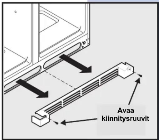 Avaa kiinnitysruuvit