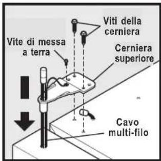 Vite di messa a terra Viti della cerniera Cerniera superiore Cavo multi-filo