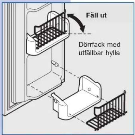 Fäll ut Dörrfack med utfällbar hylla