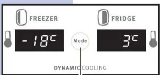 FREEZER -18°C Mode FRIDGE 3°C DYNAMIC COOLING