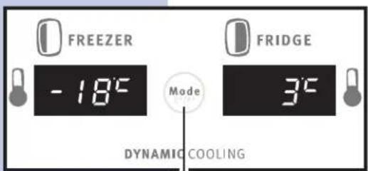 FREEZER -18°C Mode FRIDGE 3°C DYNAMIC COOLING