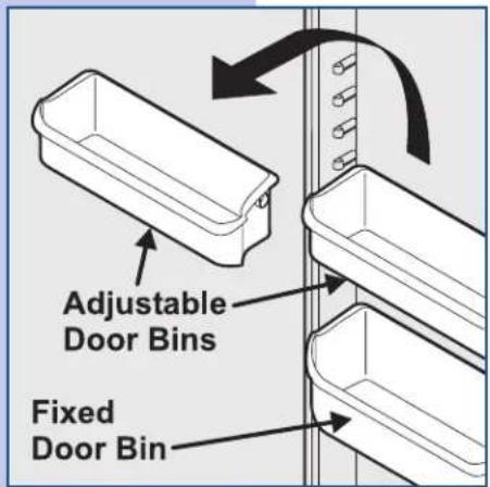 Adjustable Door Bins Fixed Door Bin