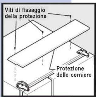 Viti di fissaggio della protezione Protezione delle cerniere