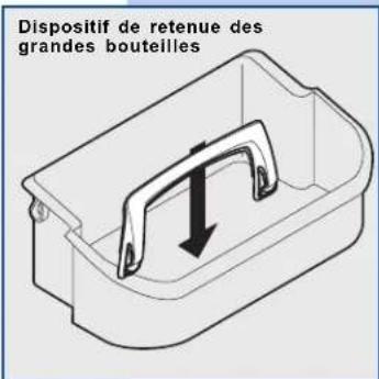 Dispositif de retenue des grandes bouteilles