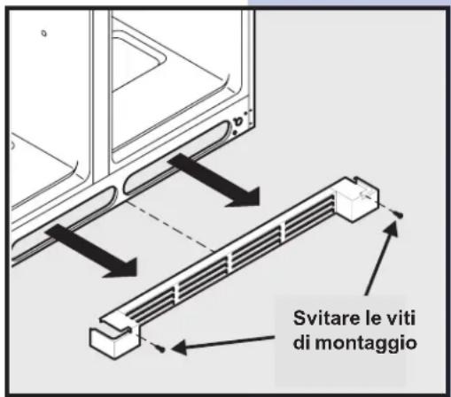 Svitare le viti di montaggio