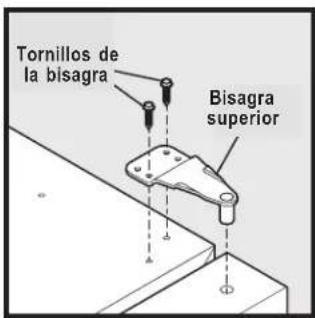 Tornillos de la bisagra Bisagra superior