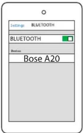 BOSE A20 - Pairing the first device - 2