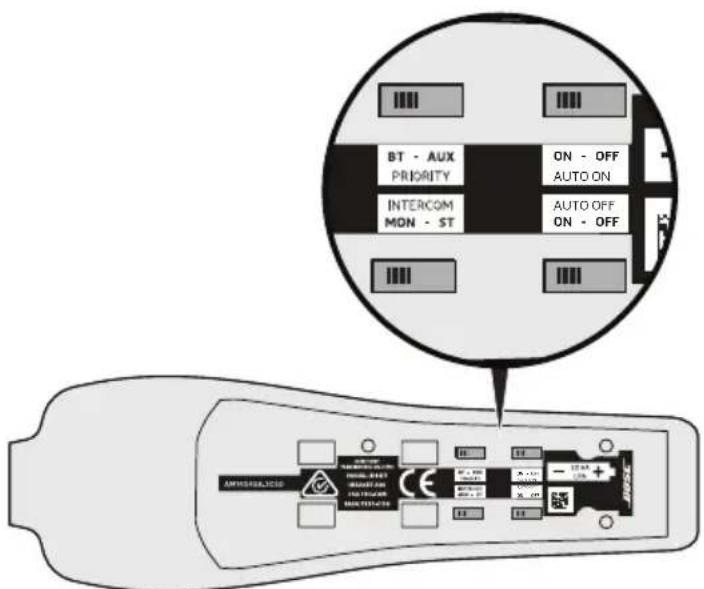 BOSE A20 - Os interruptores de operacao - 1